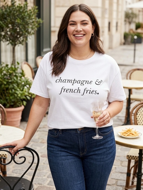 Target Tops - Kate Spade New York x Target Graphic Tee "champagne & french fries" NWT 2X
